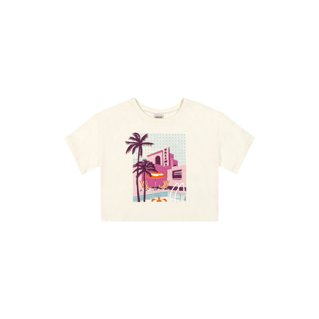 Blusa Infantil Menina Dreams Com Strass Elian Bege