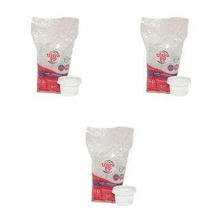 Kit 3 Pacotes de Potes de 140ml com tampa PP transparente Ultratherm Replast com 25 unidades
