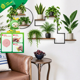 Prateleira planta verde adesivo de parede sala de estar sofá fundo parede auto-adesivo vaso decoração de parede adesivo