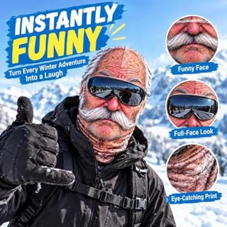 Máscara De Esqui Do Velho Engraçado Inverno Facial Rosto Cheio Pescoço Capa Com Impressão Gráfica Para Atividades