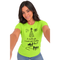Camiseta Feminina Proteção Uv Romaria Nossa Senhora Aparecid