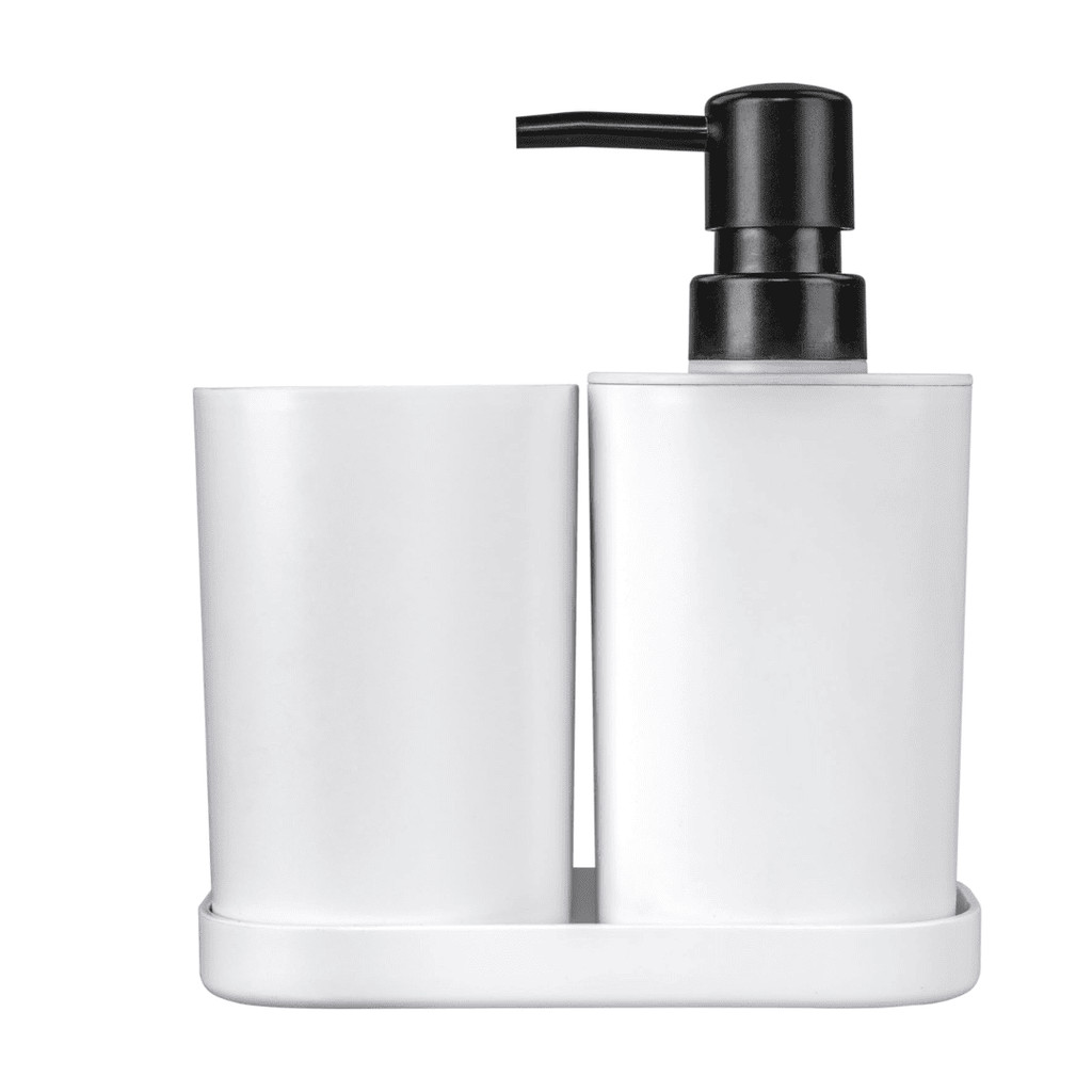 Kit de Acessórios de Banheiro Branco (3 Peças)