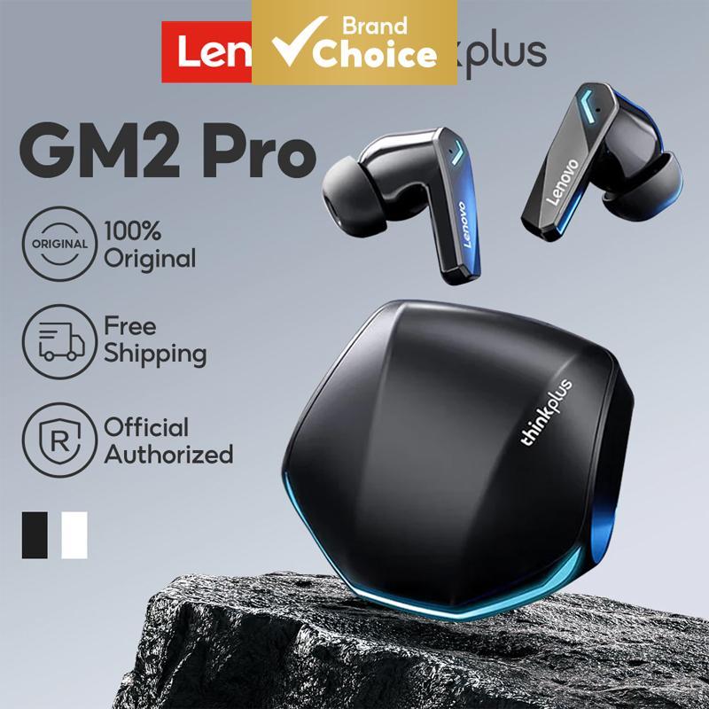 Fones de Ouvido Lenovo GM2 Pro TWS Sem Fio HiFi Estéreo Graves Potentes Latência Baixa Headsets Gamer para Esportes ao