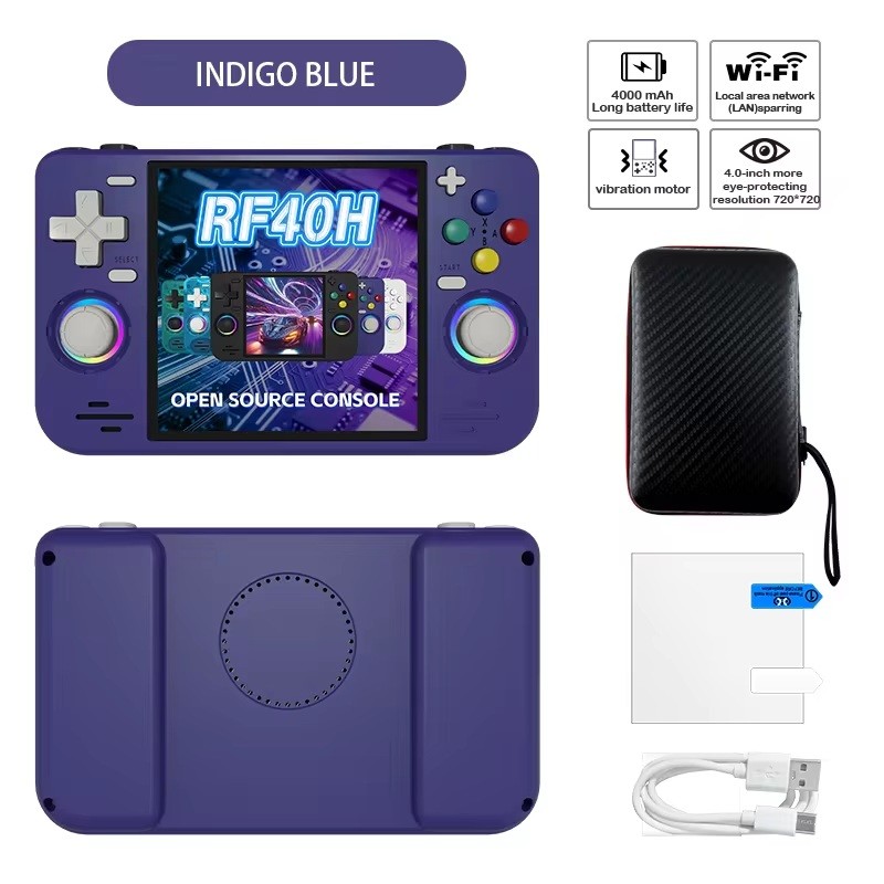 Video Game Console Portátil RF40H Retro 64GB 128GB + Brindes
