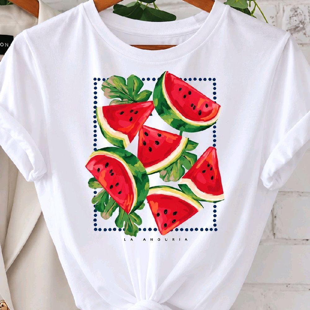 Camiseta Feminina Estampada Estilo Moderno e Confortável Para Lazer e Uso Diário Blusa Feminina Estampada Linda
