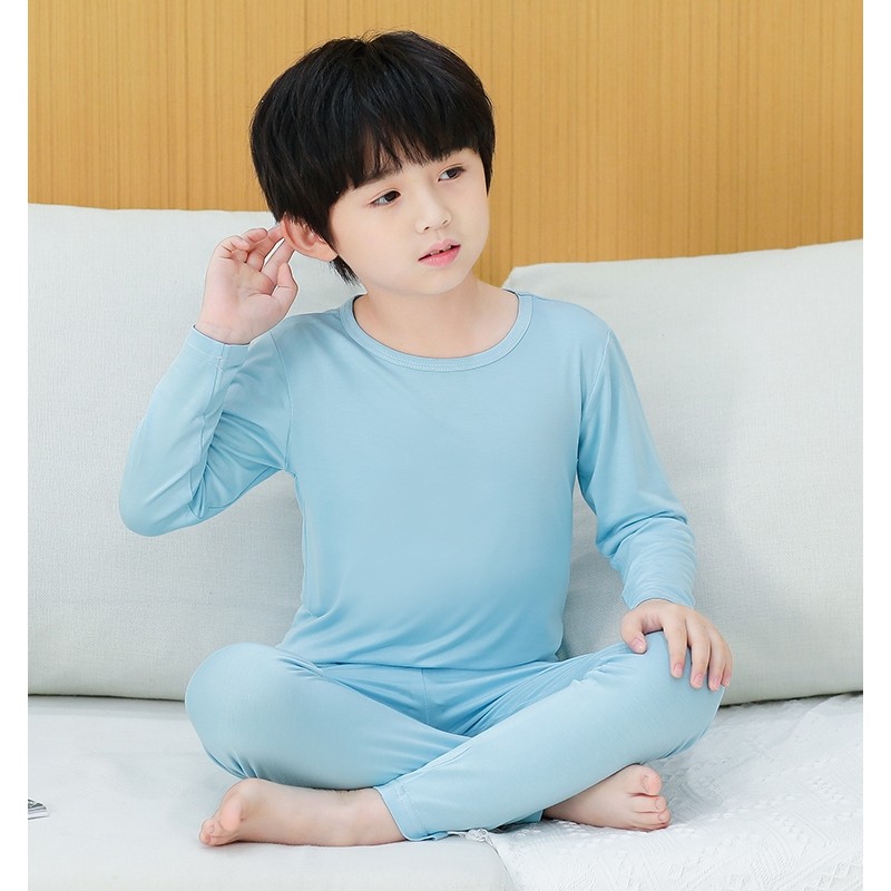 Meninos primavera outono Modal outono roupas calças compridas novo estilo crianças roupa interior de manga comprida médi
