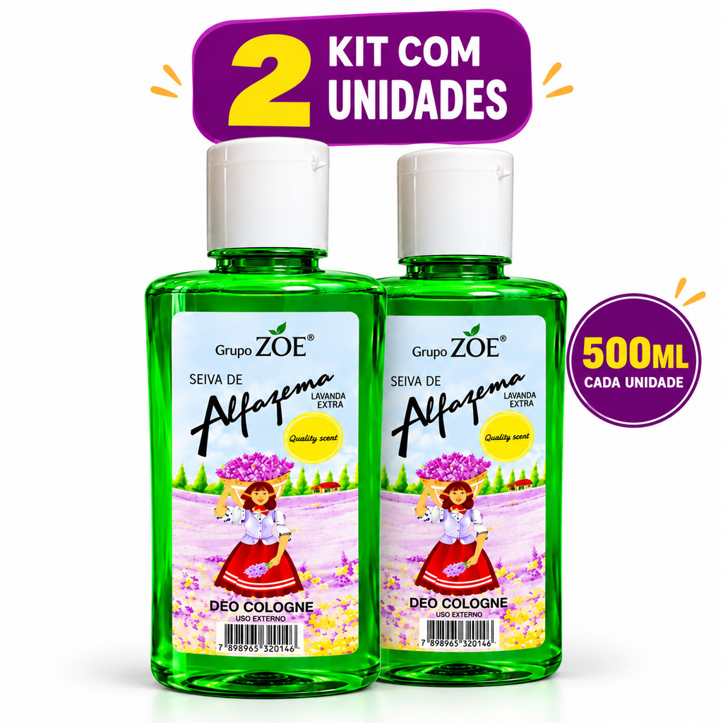 Alfazema Seiva Lavanda Kit c/2 500Ml