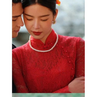 Combinando Cheongsam colar pequeno colar de pérolas senhoras clavícula corrente colar camisola corrente nupcial foto jói