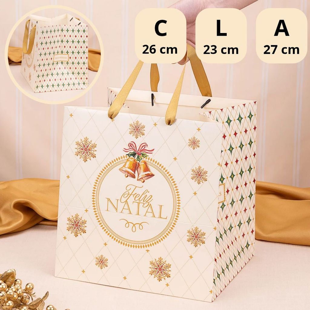 10 SACOLA GRANDE 27X23X26CM UNIÃO 5979 (JANGO NATAL 2026) — imagem 2 de 2