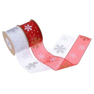 Fita de embalagem decoração fita de floco de neve de natal fita de gaze de neve fita LFB501