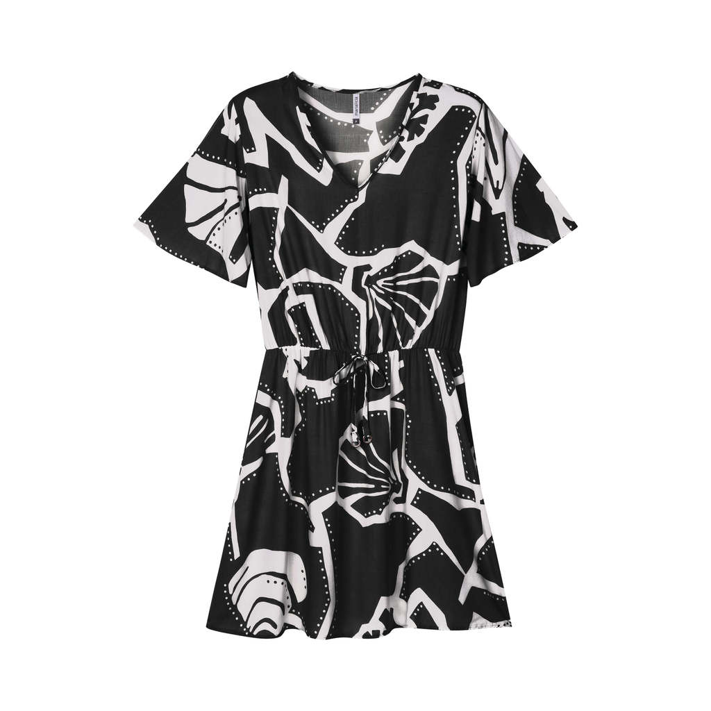 Vestido Curto Feminino Corais Marialícia Preto — imagem 2 de 2
