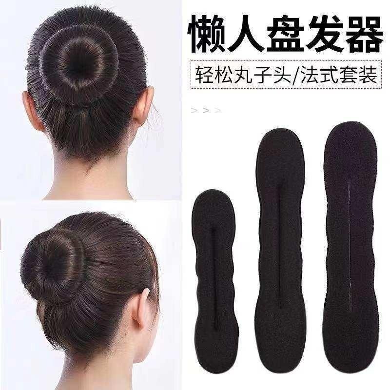 Dispositivo de cabelo meia gravata cabeça fixa preguiçoso Bud cabeça temperamento cabelo fofo ferramenta útil grampo de 