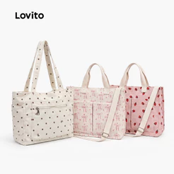 Lovito Bolsa de Ombro Tote Casual com Grande Capacidade para mulheres HOFB125FX055