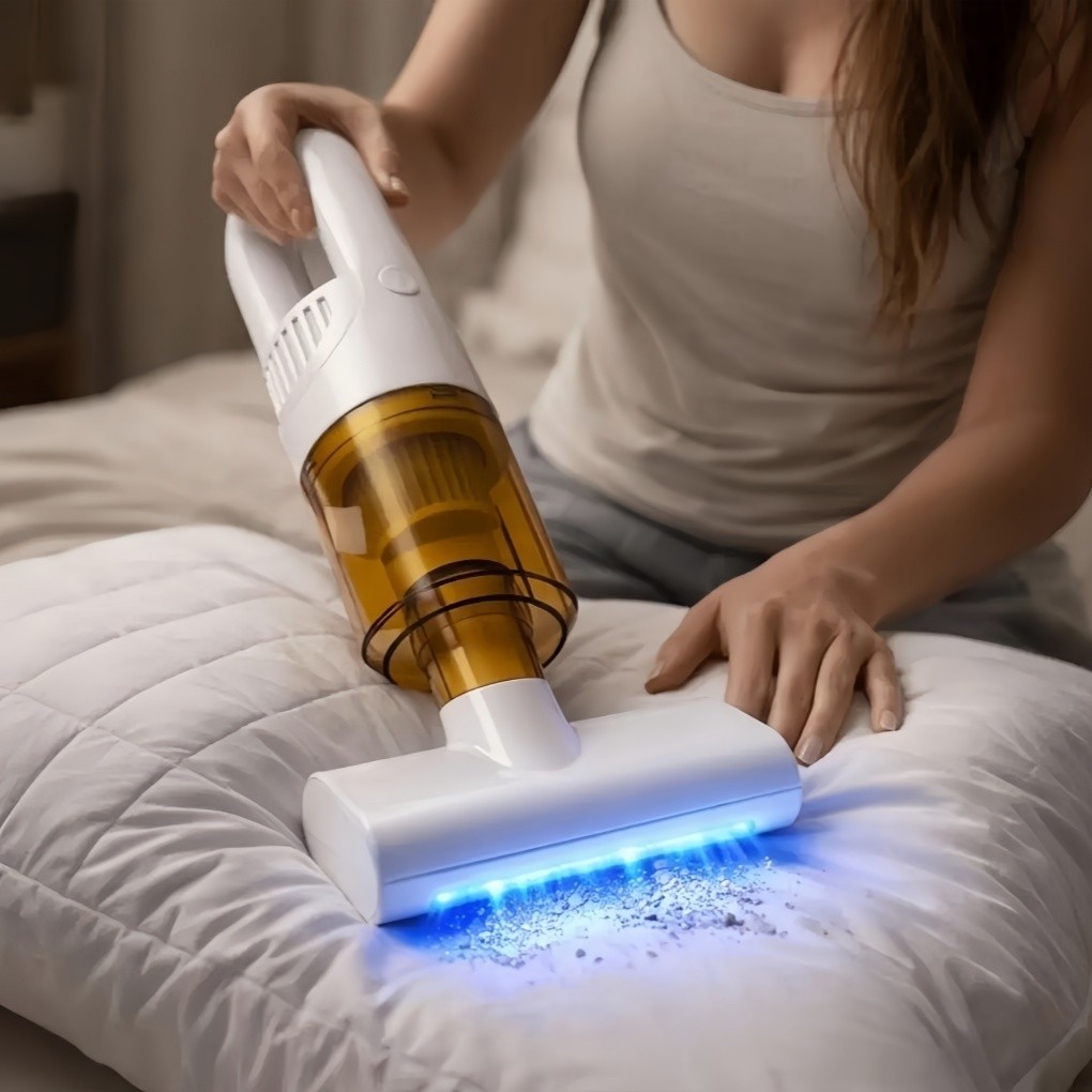 Mini Aspirador de Pó Portátil Sem Fio | Recarregável USB 3000Pa com 3 Cabeçais e Filtro Lavável | Sofá Colchão Estofados