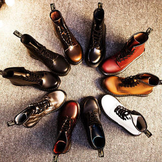 Botas Martin de couro botas masculinas de couro genuíno botas curtas femininas britânicas Retro botas femininas Super bo