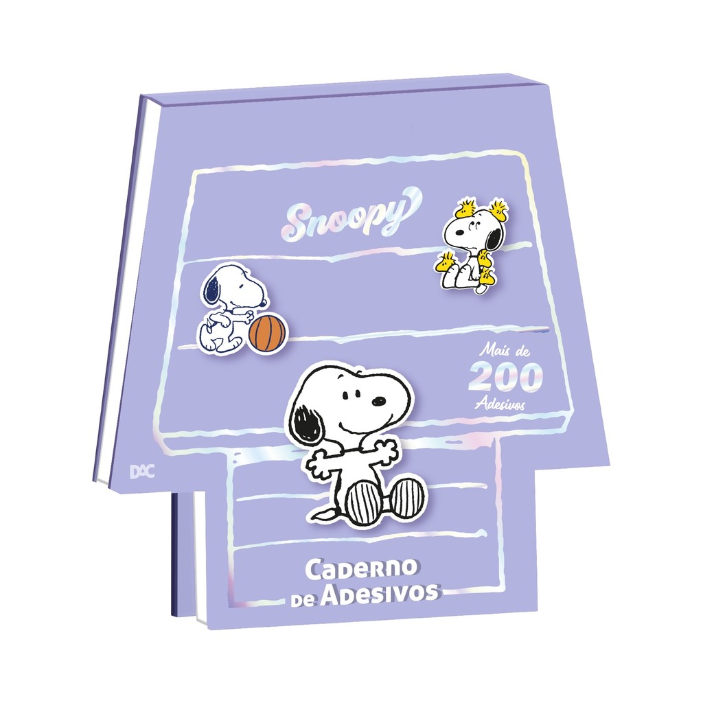 Caderno de Adesivos 20 fls com 200 Adesivos Snoopy - DAC