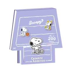 Caderno de Adesivos 20 fls com 200 Adesivos Snoopy - DAC