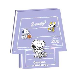Caderno de Adesivos 20 fls com 200 Adesivos Snoopy - DAC