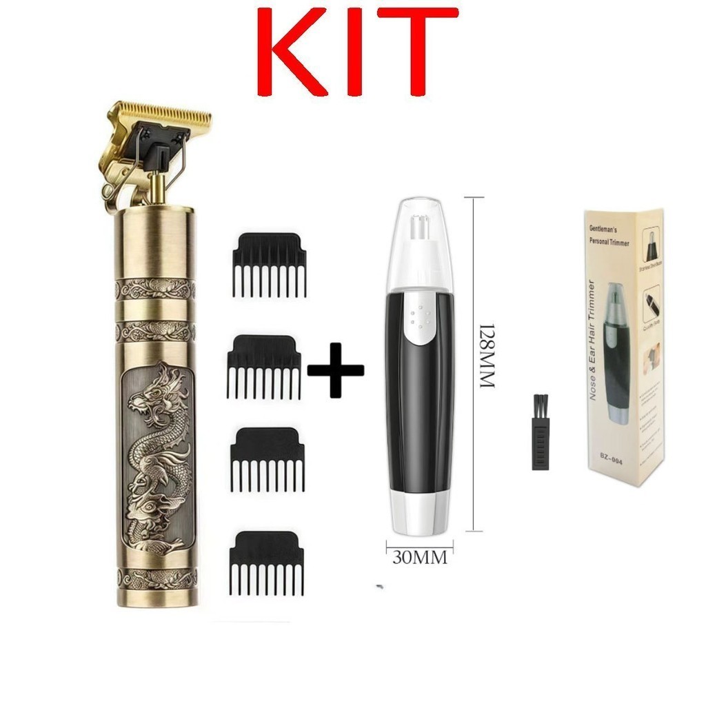 KIT masculino - Barbeador e aparador de pelos Maquina cortar cabelo alex em Oferta na Shopee