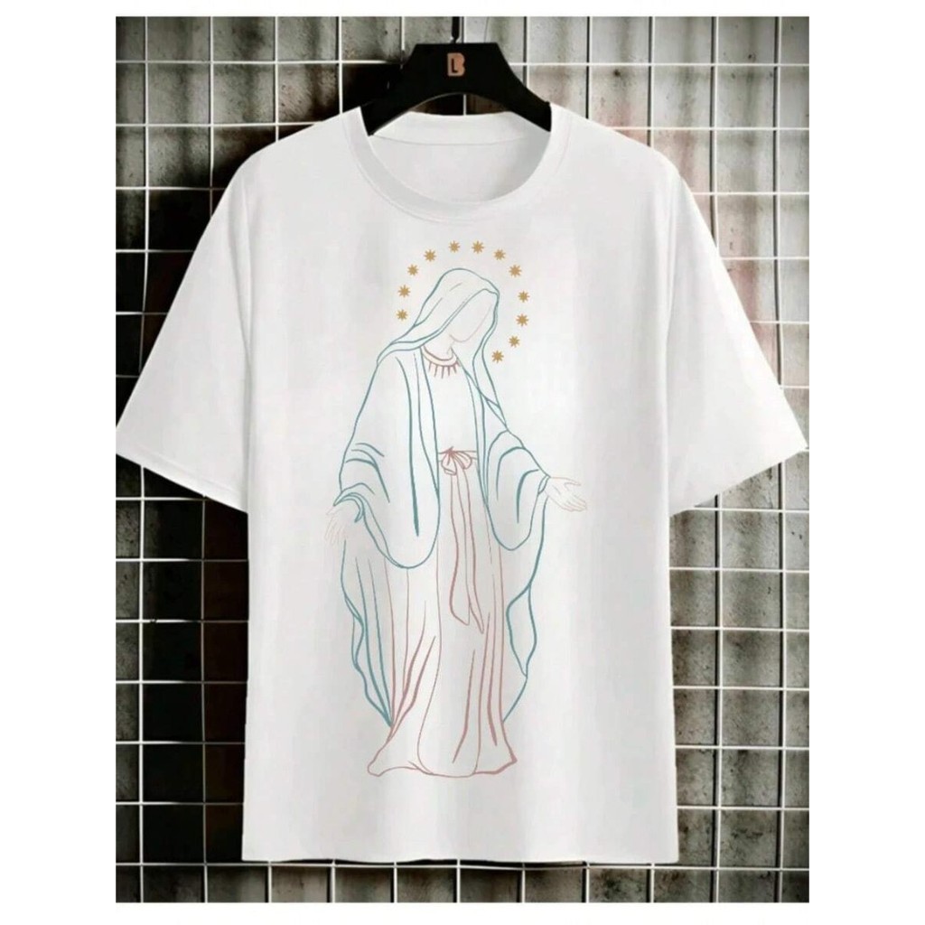Camiseta Catolica Nossa Senhora das Graças 100% Algodão em Oferta na Shopee