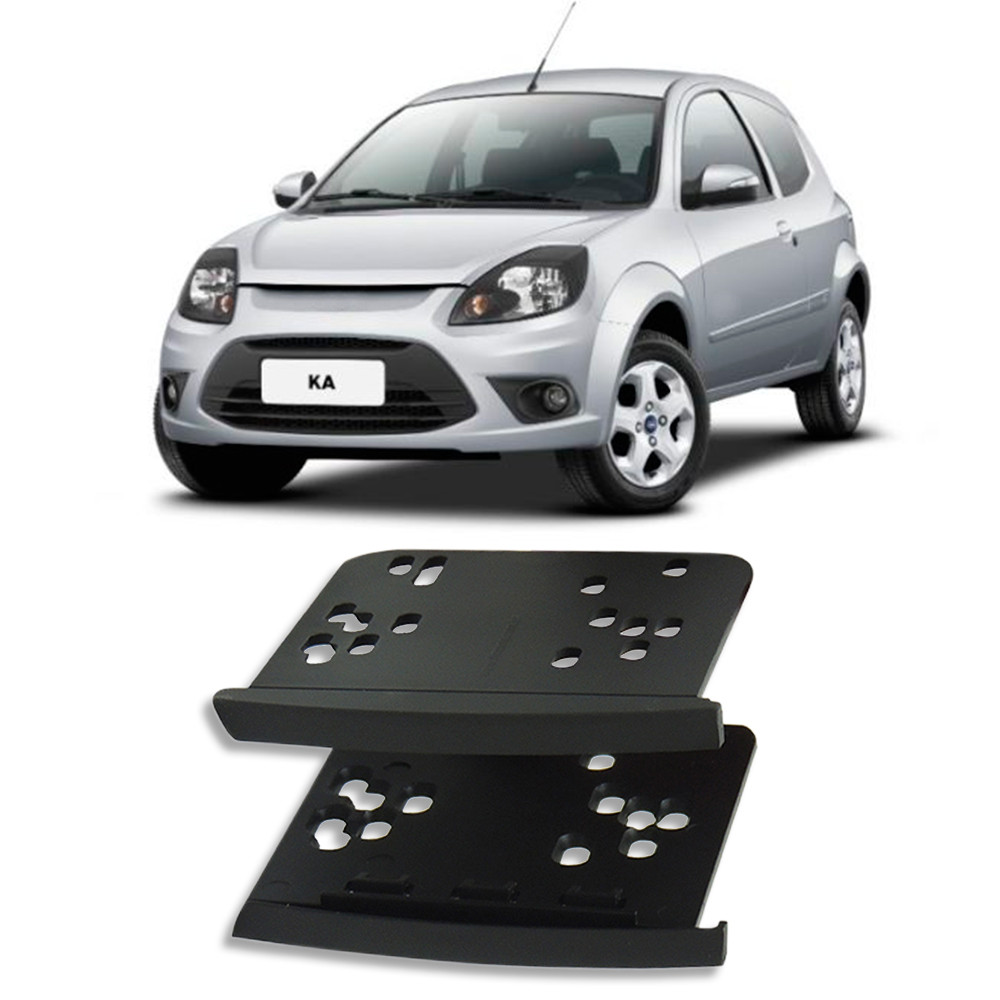 Moldura Painel Ford Ka 2008 a 2013 Fiamon Preta Padrão Chinês Japonês 1din 2din