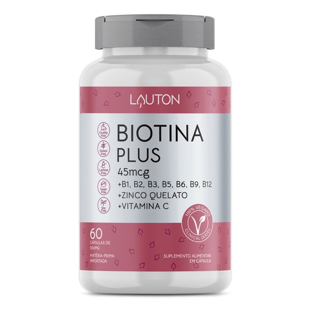 Biotina Plus - 60 Cápsulas - Lauton Nutrition em Oferta na Shopee