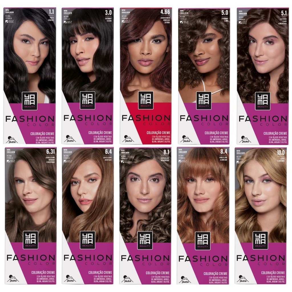 Tinta de Cabelo Yama Beauty Fashion Color - Coloração Tintura Cabelo