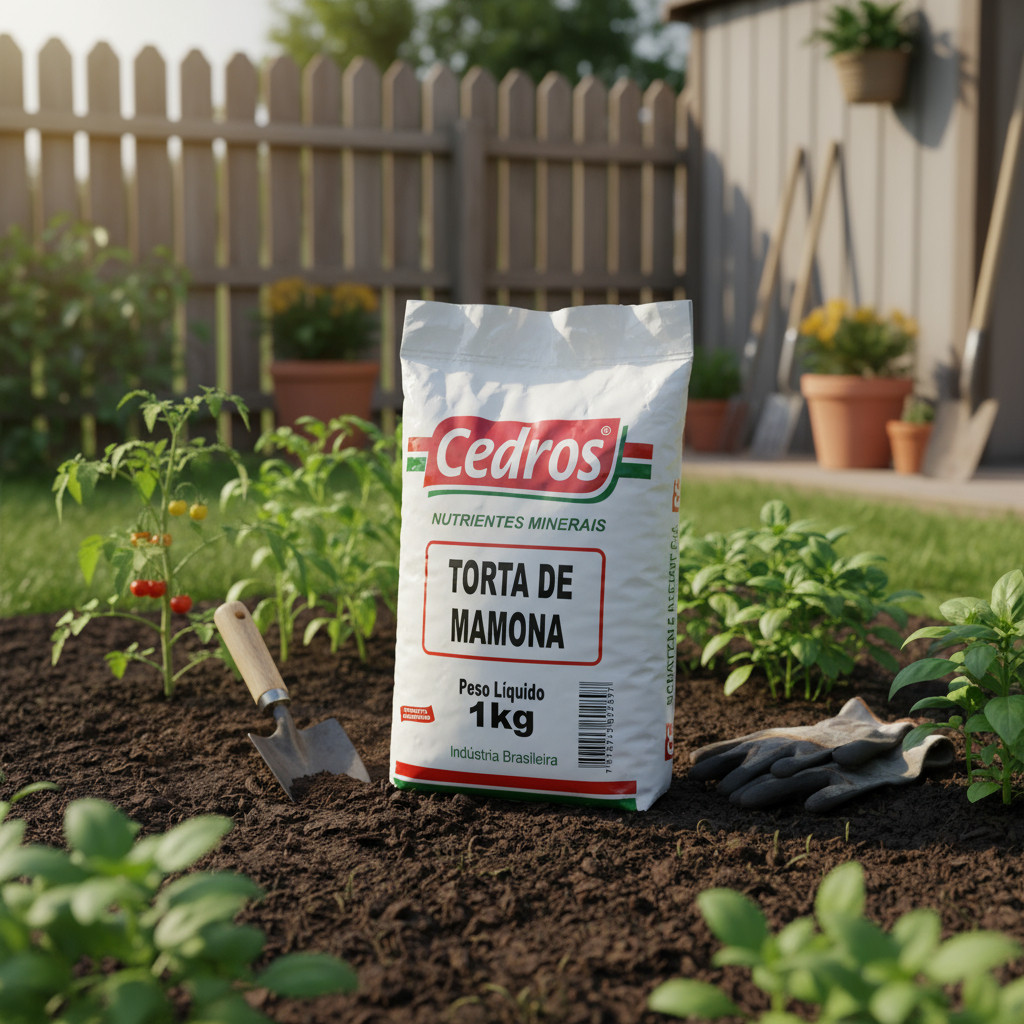 Torta Mamona Adubo Orgânico Natural  Plantas E Jardins 1kg