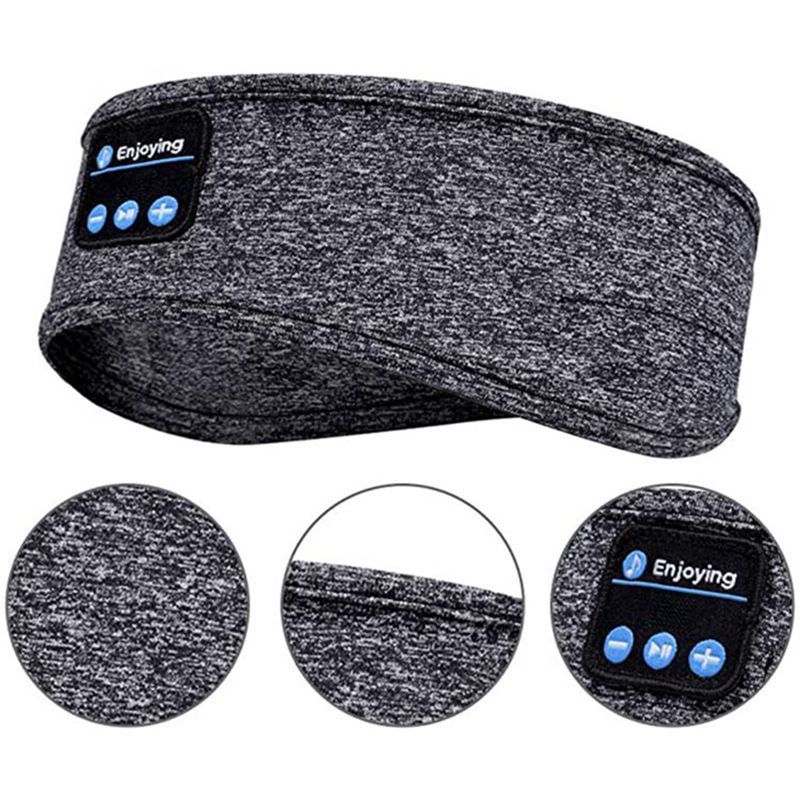 Sono fone de ouvido Bluetooth lenço bandana música sem fio esportes bandana embutido sono música máscara de olho em Oferta na Shopee
