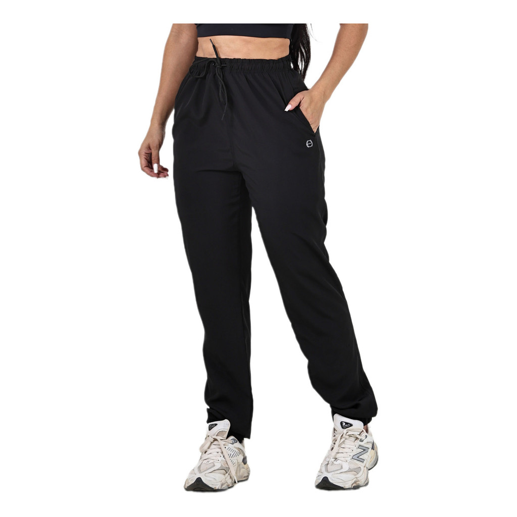 Calça Feminina Jogger Em Tactel Com Elastano Bolsos E Cordão em Oferta na Shopee