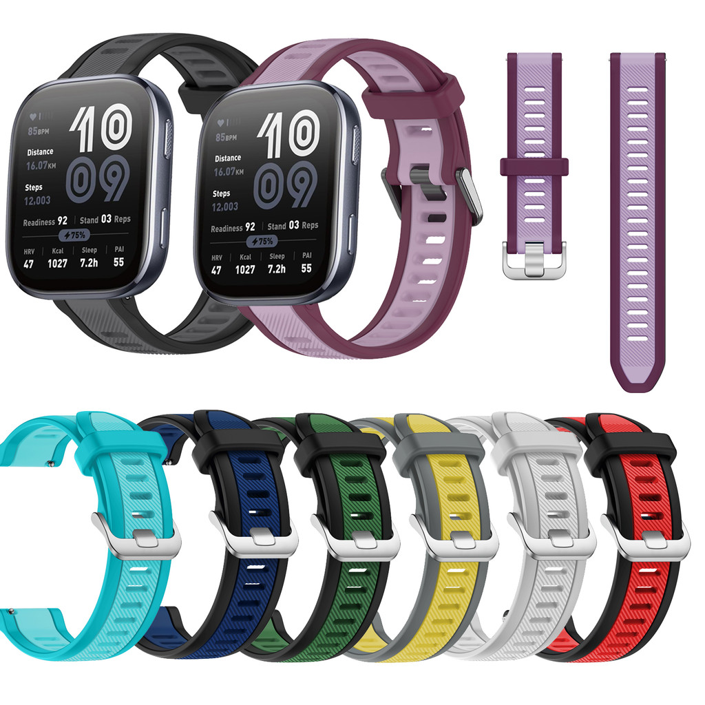 Pulseira De Silicone De 20mm 22mm Para Huami Amazfit Bip6 Bip5 Bip3 Bip 3 5 6 Lite Su Pro Unidade Prata Buck Substituiçã em Oferta na Shopee