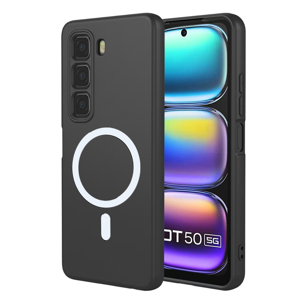 Capa Para infinix HOT 60i/60 5G X6726 X6726B 4G + Plus TPU De Telefone Com Adesivo Magnético De Carregador Sem Fio em Oferta na Shopee