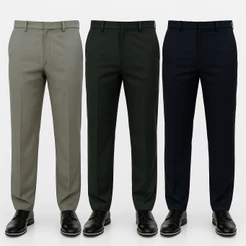 Kit 3 Calça Social Masculina Alfaiataria Microfibra