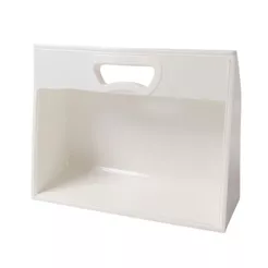 Sacola Transparente Fosca Horizontal Pvc Alça Plana Branca - 22x30x9cm - 1 unidade - Cromus - Rizzo