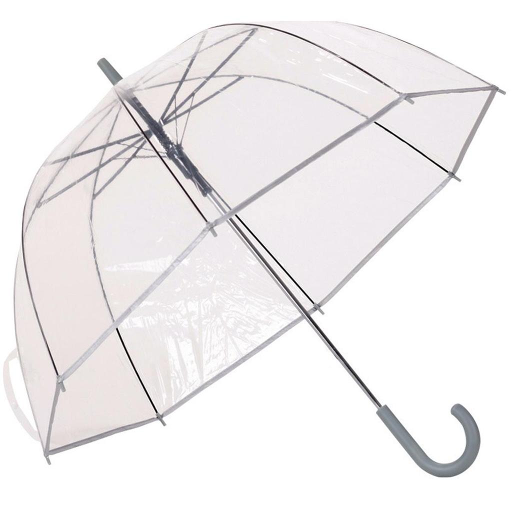 Guarda Chuva Automático Com Cabo Curvo Sombrinha Transparente Fazzoletti