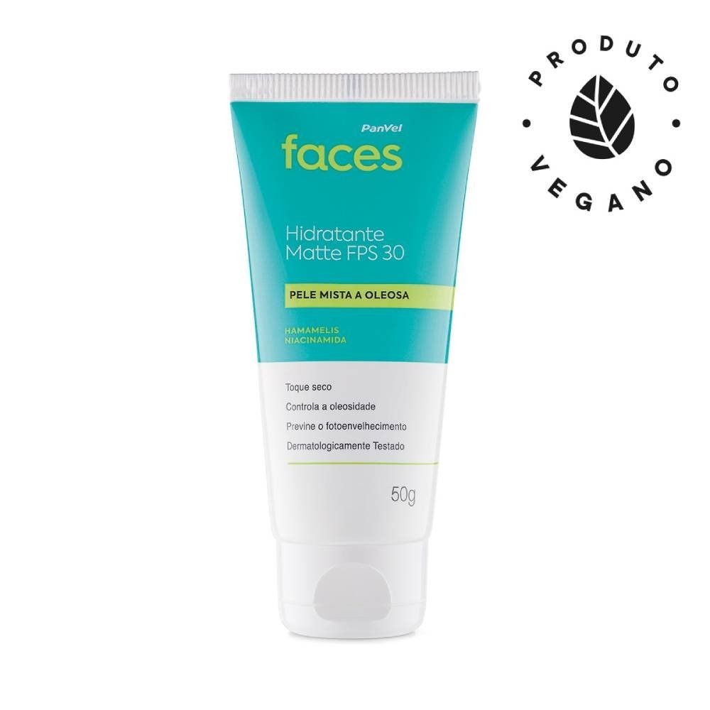 Hidratante Facial Matte Panvel Faces Pele Mista A Oleosa Fps30 50g em Oferta na Shopee