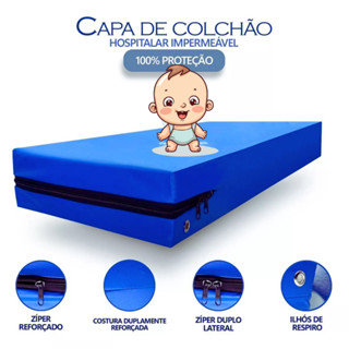 Protetor de Colchão Berço Impermeável com Zíper Anti Xixi Bebê em Oferta na Shopee