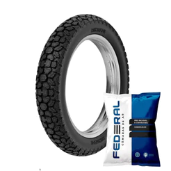 Pneu Rinaldi 90/90-18 WH 21 51P TT Traseiro + Câmara de Ar