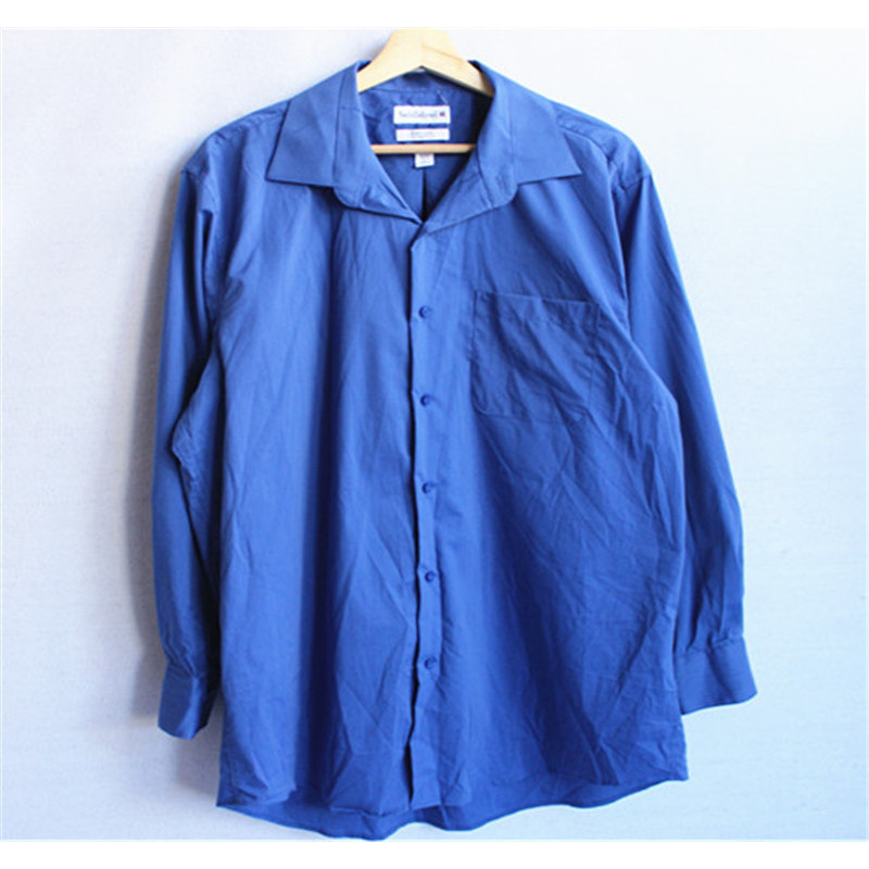 Comércio exterior europeu americano única primavera verão masculino fino tamanho grande camisa de manga comprida simples