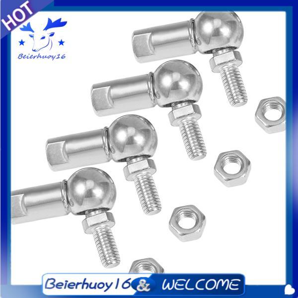 CS8 , Rolamento De Esferas De Extremidade De Haste Com Pino , M5X0.8mm Aço Carbono Mão Direita 4 Peças Junta Esférica