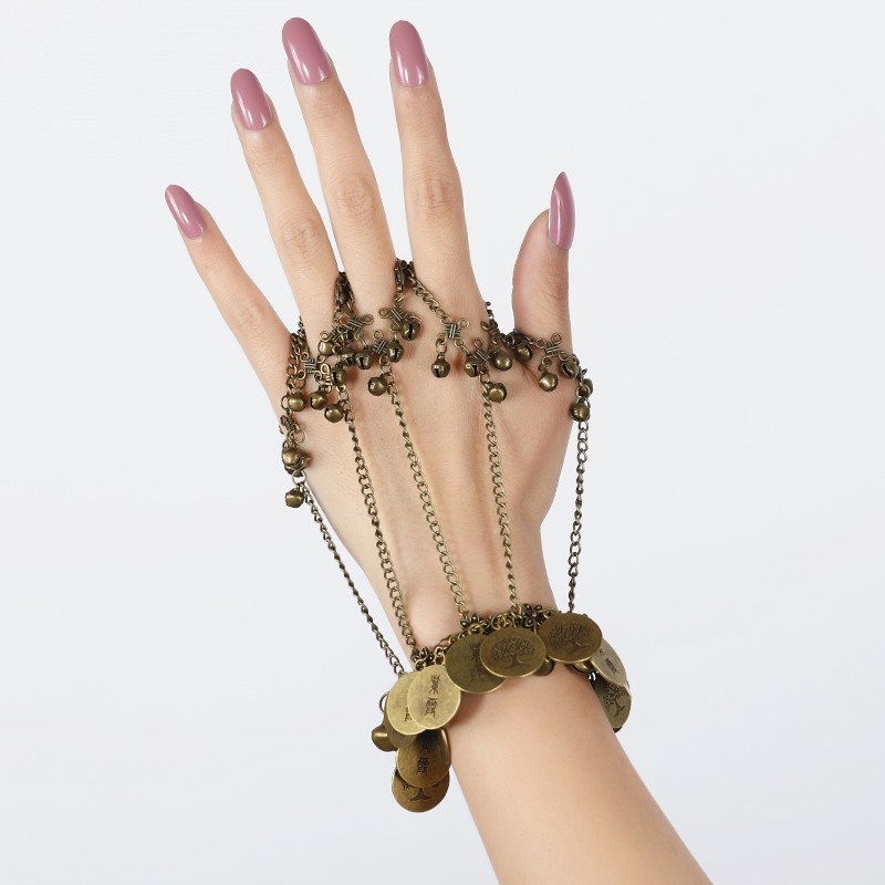 Dahua viagem para o oeste Zixia fada Zhu Yin mesmo estilo sino pulseira anel um Retro dança orelha escolhendo jóias anti