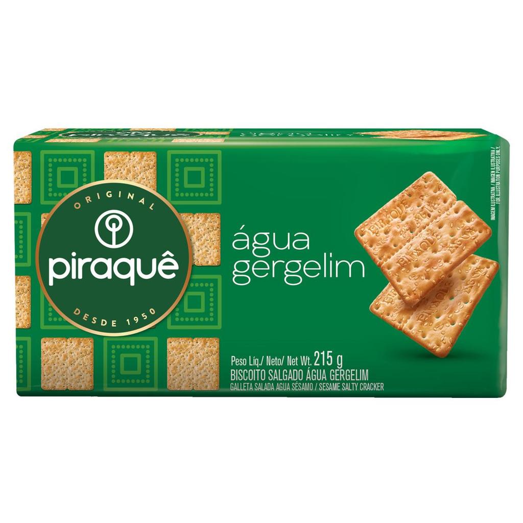 Biscoito Piraquê Água e Gergelim 215g
