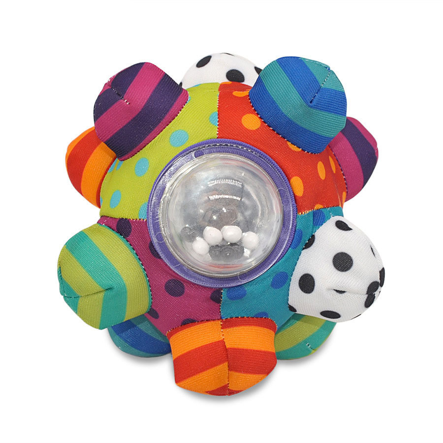 Bola Sensorial para Bebê com Chocalho Brinquedo Educativo Montessori Estimulação Sensorial Coordenação Motora Primeira I