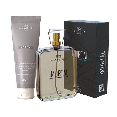 Kit Essencial Imortal - Perfume masculino 100ml + Hidratante | Amakha Paris