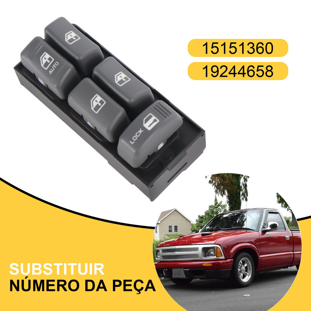 Botão Quádruplo Vidro Elétrico Esquerdo S10 Blazer 1995 A 2012 · foto 2