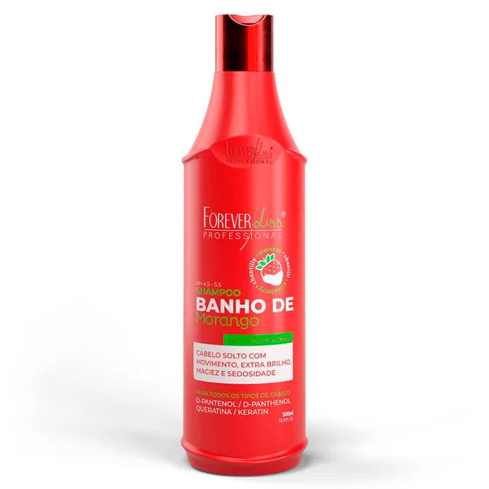 Shampoo Forever Liss Banho de Verniz Morango 500ml