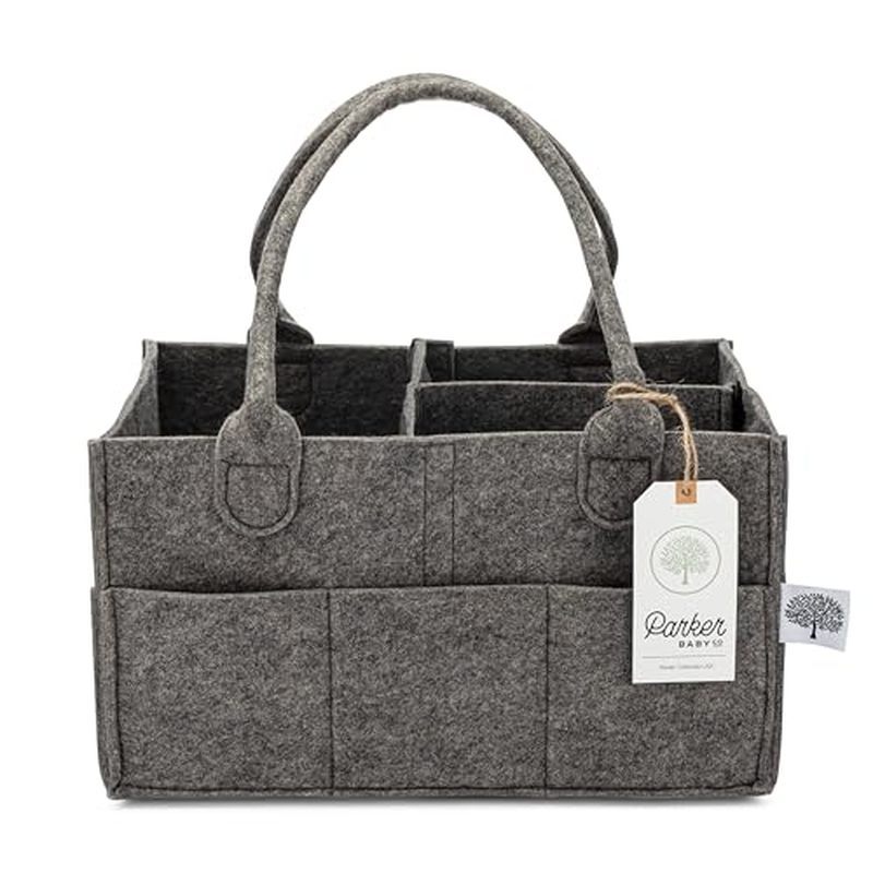 Parker Baby Fraldas Caddy-Caixa De Armazenamento De Berçário E Organizador De Carro Para Lenços Umedecidos-Verde Sálvia 