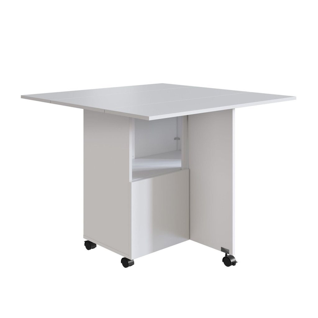 Mesa 90x90cm Tampo MDP Dobrável Mesa Dobrável Branco Branco