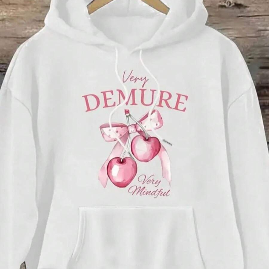 Moletom canguru estampada feminina moda inverno com capuz e bolso moletom de algodão flanelado