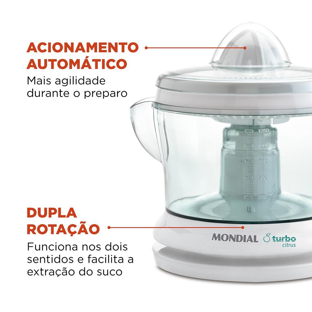 Espremedor Turbo Citrus Mondial Branco 25W E-01 · foto 2